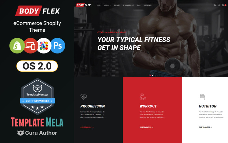 Bodyflex Gym and Fitness Shopify Theme #217442