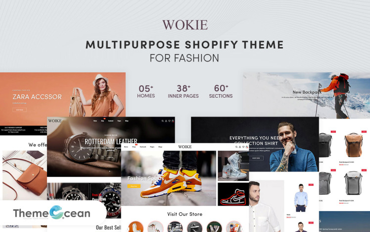 Wokie Multipurpose Shopify Theme for Fashion #217585