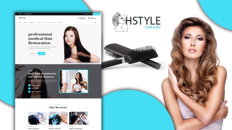 Powar Hstyle Beauty Salon Landing Page WordPress Theme