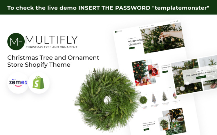 Multifly Christmas Tree and Ornament Store Shopify Theme #220190