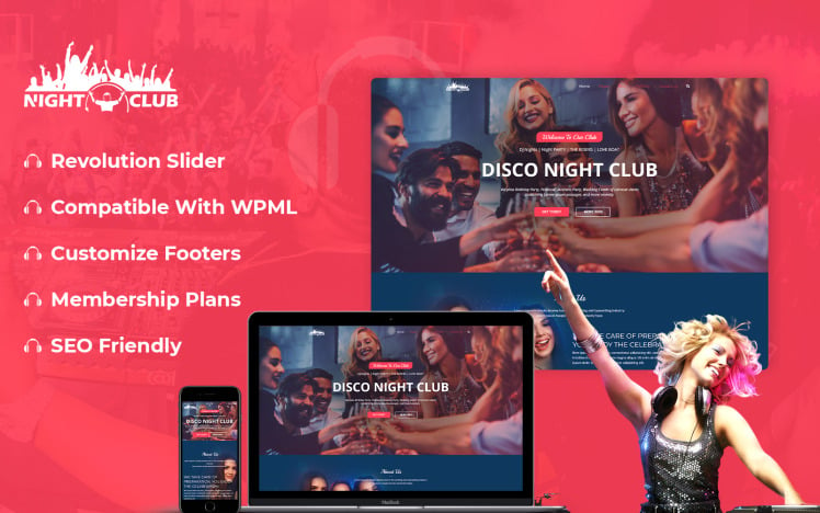 Night Club - Party WordPress Theme #221044