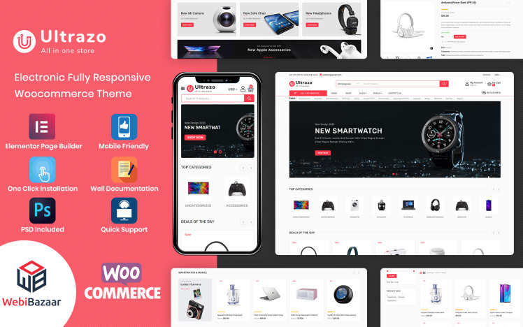 Ultrazo - Multipurpose Modular WordPress Elementor Theme #227695