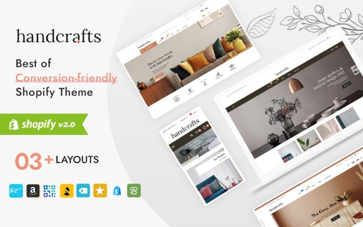 Handcrafts Home D cor and Interior Furniture Shopify Responsive Theme #227801