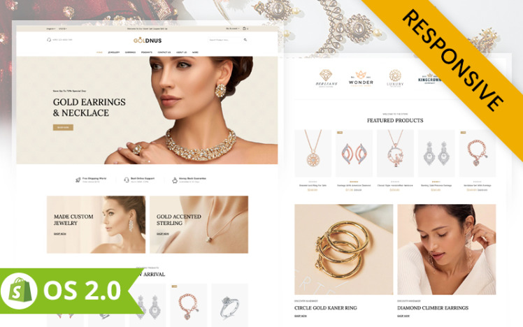 Goldnus Jewellery Store Shopify Theme