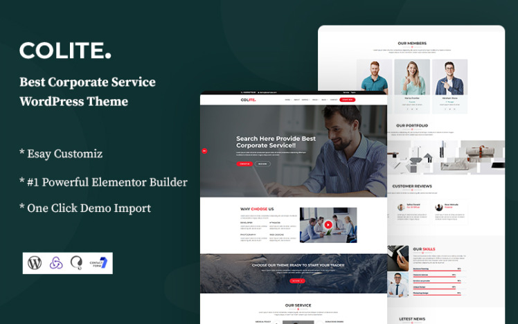 Colite - Corporate Service WordPress Theme #232489