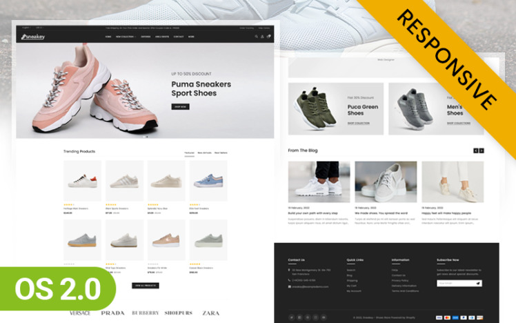 Sneakey Sneaker Shoes Store Responsive Shopify Theme