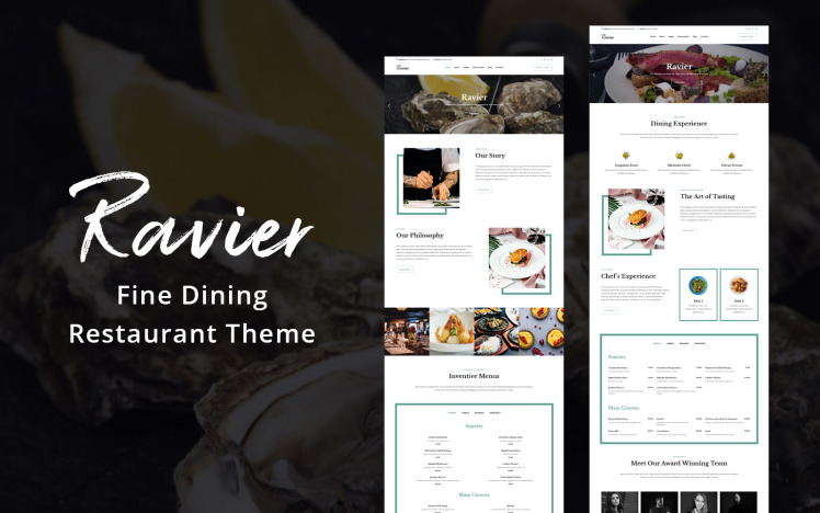 Ravier Elegant Restaurant WordPress Theme