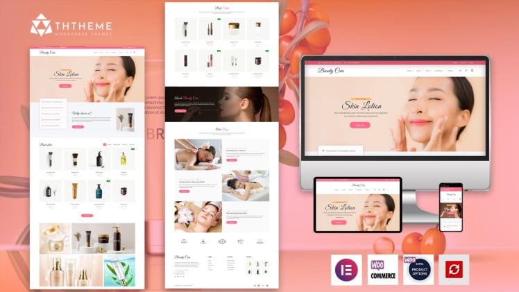 Beauty Care The Elementor Cosmetic Spa WordPress theme