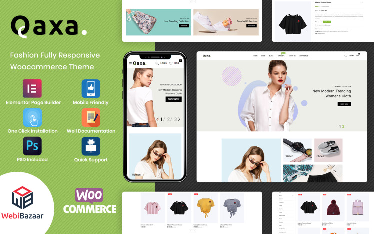 Qaxa Fashion Responsive Store WooCommerce Theme