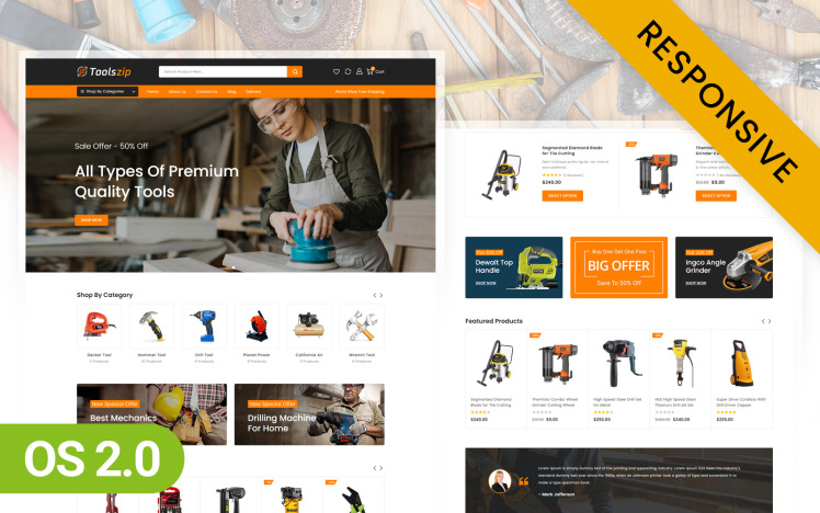ToolsZip Tools Store Shopify Responsive Theme #244085