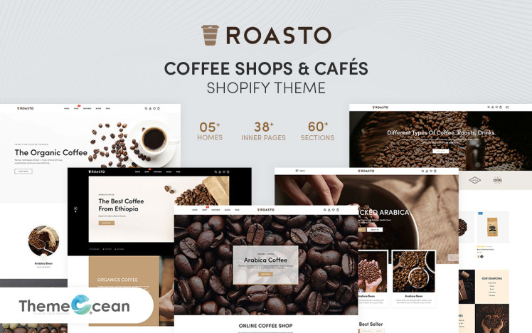 Roasto Coffee Shops Cafes Shopify Theme