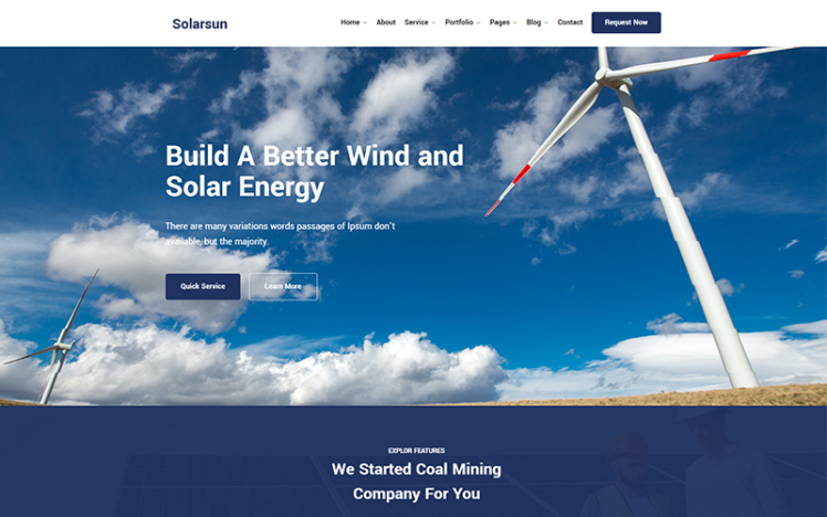Solarsun Solar Energy WordPress Theme