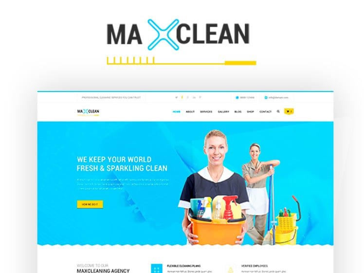 MaxClean Cleaning WordPress Theme