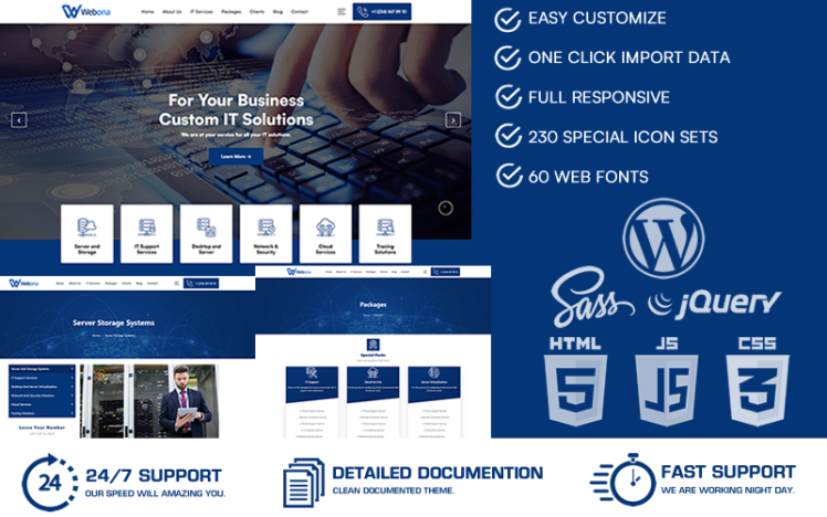Webona IT Solutions Business Service WordPress Theme