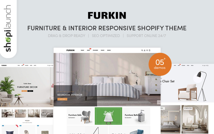 Furkin Furniture Interior Responsive Shopify Theme