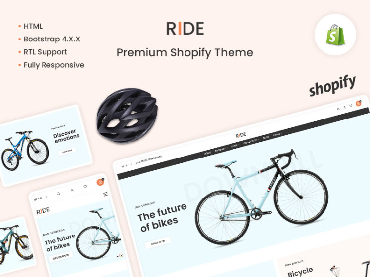 Ride The Bicycle Bike Shop Premium Shopify Theme