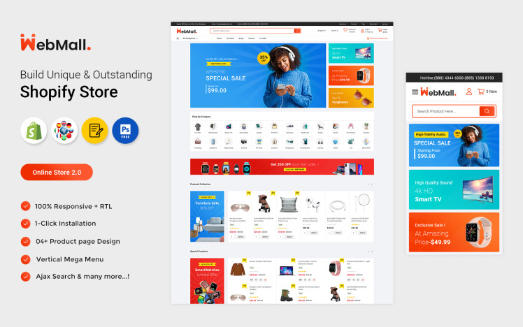 Webmall Mega Shop Multipurpose Responsive Shopify Theme