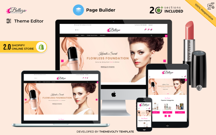 Belleza Mega Beauty Cosmetics Super Shopify Store