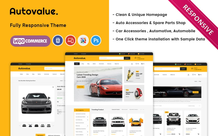 Autovalue - Auto Parts, Car Accessories Woocommerce Theme #252067