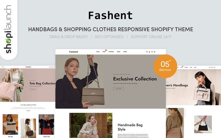Fashent Handbags Shopping Clothes Responsive Shopify Theme