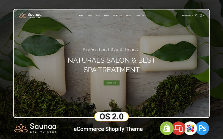 Saunaa Cosmetics Beauty and Spa Shopify Theme #254633