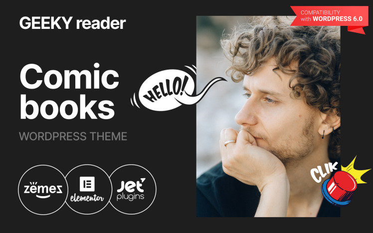 Geeky Reader - WordPress Comic Books Theme #255761