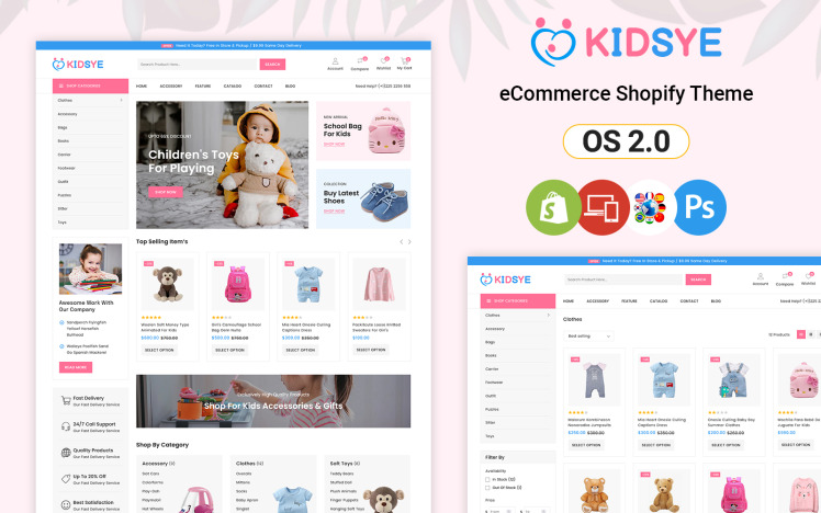 Kidsye Kids and Toys Store Shopify Theme #255819