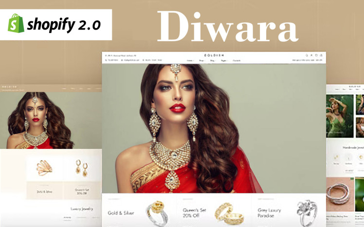 Diwara Jewelry Store Multipurspose Shopify Theme #256000