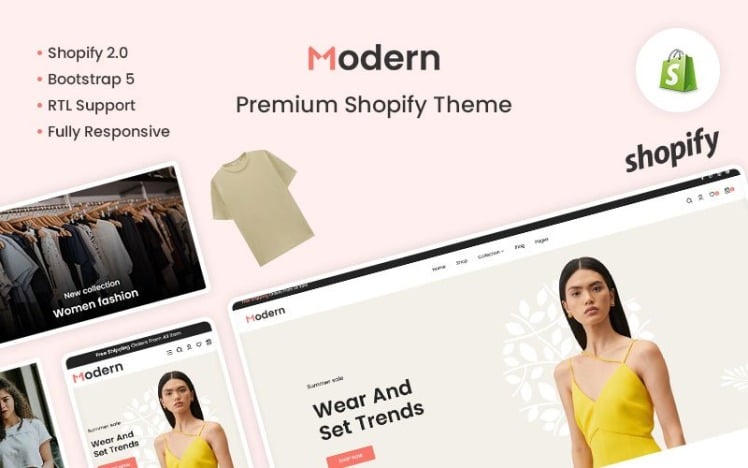 Modern The Fashion Clothing Premium Shopify Theme #258990
