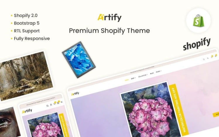 Artify The Art Painting Premium Shopify Theme #260275