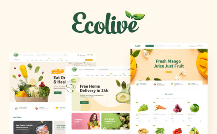 TM Ecolive Organic Food Shopify Theme #260712
