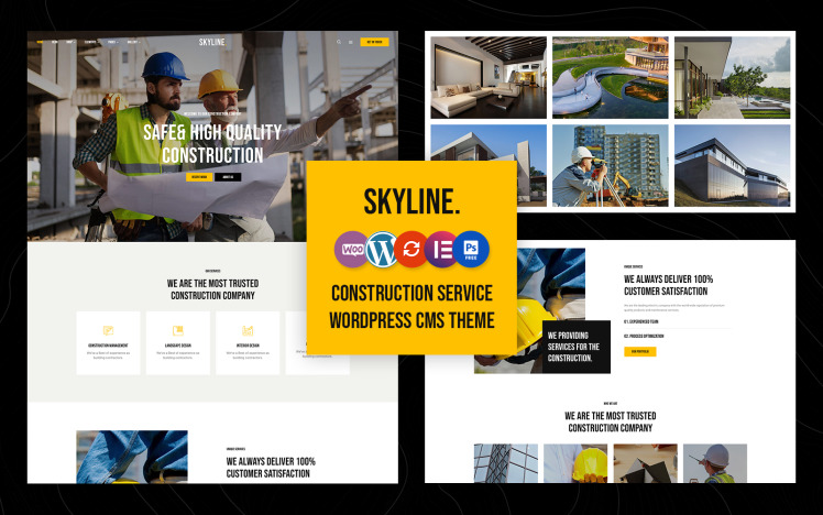 Skyline Construction and Real Estate Multi Purpose Business Elementor WordPress theme