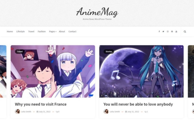 AnimeMag - Anime News WordPress Theme #268744
