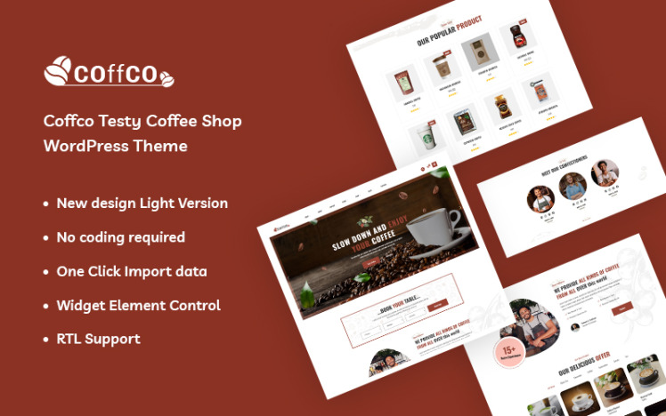 Coffco Testy Coffee Shop WordPress Theme