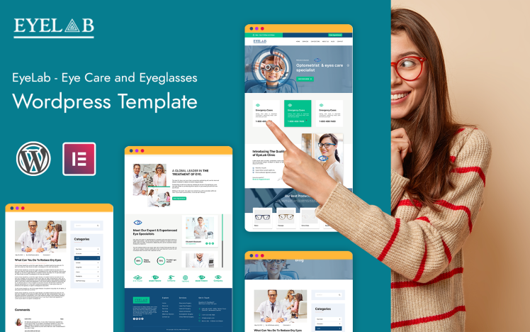 EyeLab Eye Care and Eyeglasses Wordpress Template