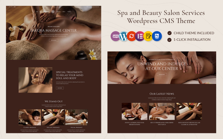 Spa Beauty and Spa Salon Elementor WordPress Theme
