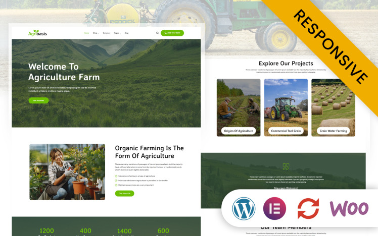Agrioasis Agriculture Farming Elementor WordPress Theme