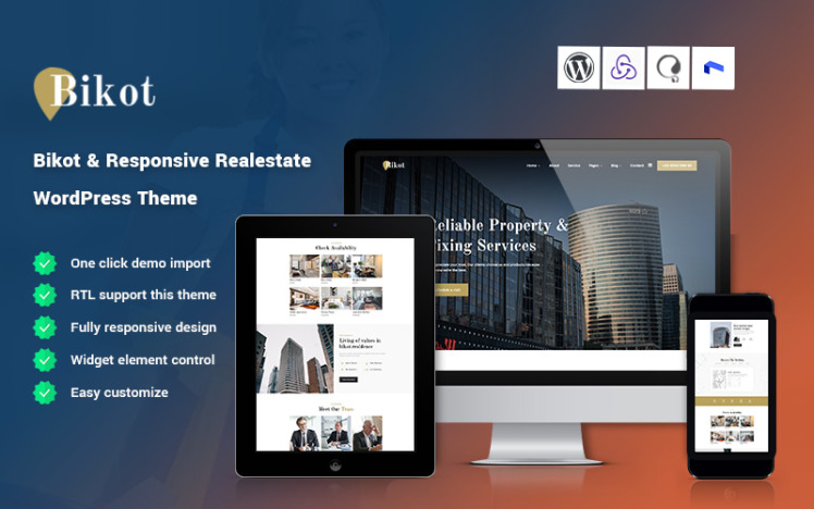 Bikot Realestate Responsive WordPress Theme
