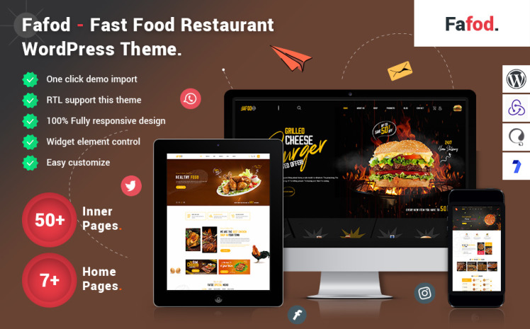 Fafod Fast Food Restaurant WordPress Theme
