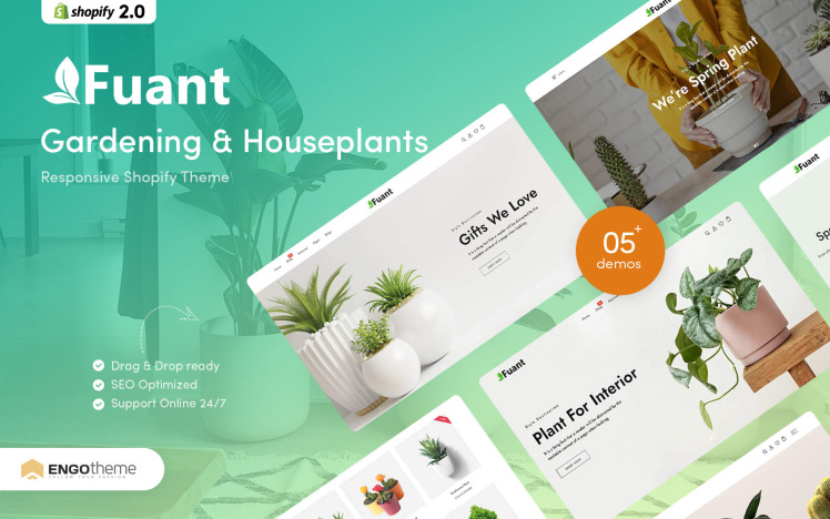 Fuant Gardening Houseplants Responsive Shopify Theme