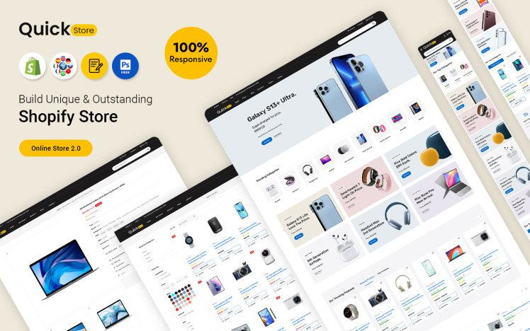Quickstore Mega Shop Multipurpose Shopify Store #275816