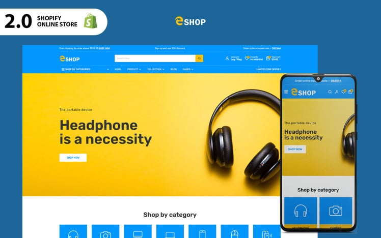E shop electronics Shopify Responsive Theme #276370