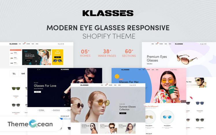 Klasses Modern Eye Glasses Responsive Shopify Theme #277280