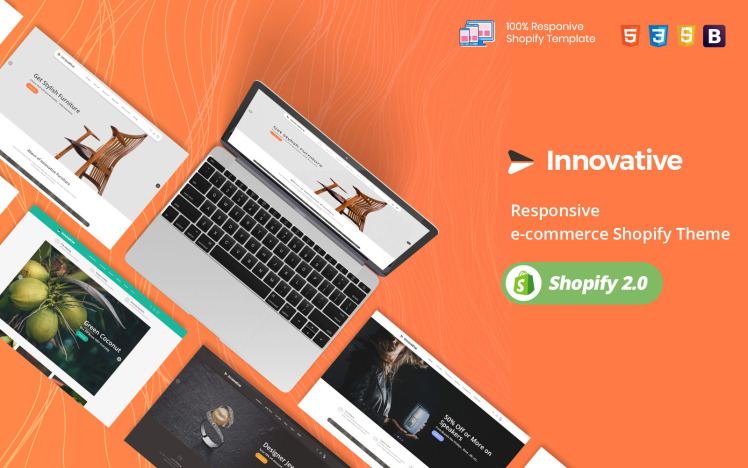 Innovative Furniture Food jewellery Electronics Shopify OS Theme #280376
