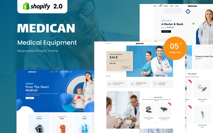 Medican Medical Equipment Responsive Shopify Theme #280358