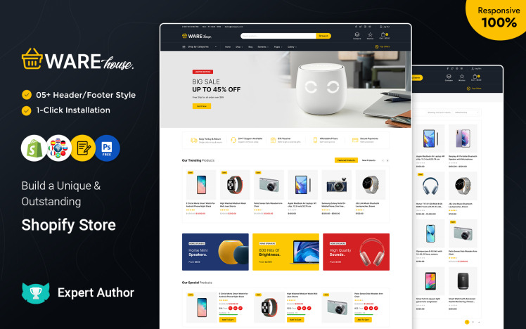 Warehouse Mega Shop Multipurpose Shopify Store #280364
