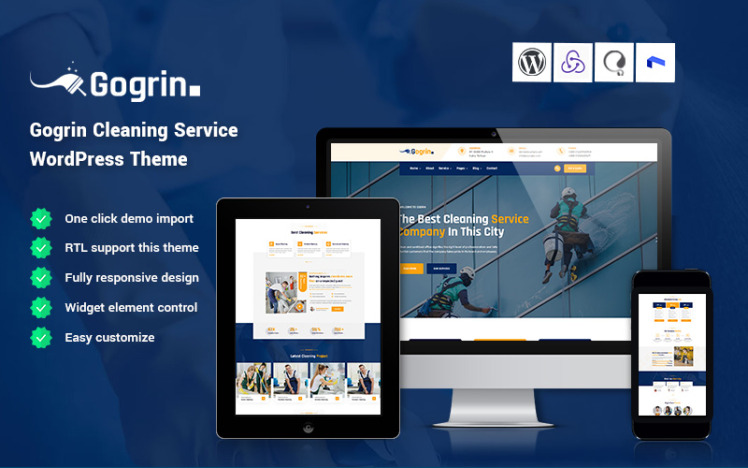 Gogrin - Cleaning Service WordPress Theme #285802