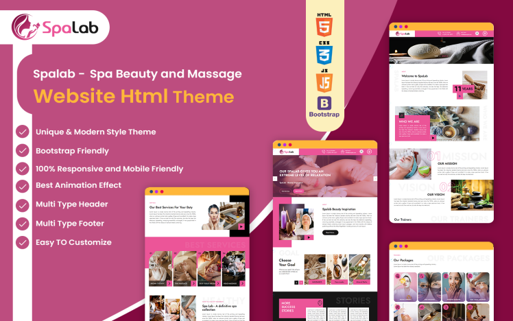 Spalab - Spa Beauty and Massage Website Template #285971