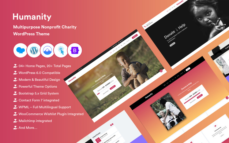 Charity Nonprofit WordPress Theme