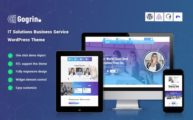 Gogrin - IT Solutions & Business Service WordPress Theme #293329